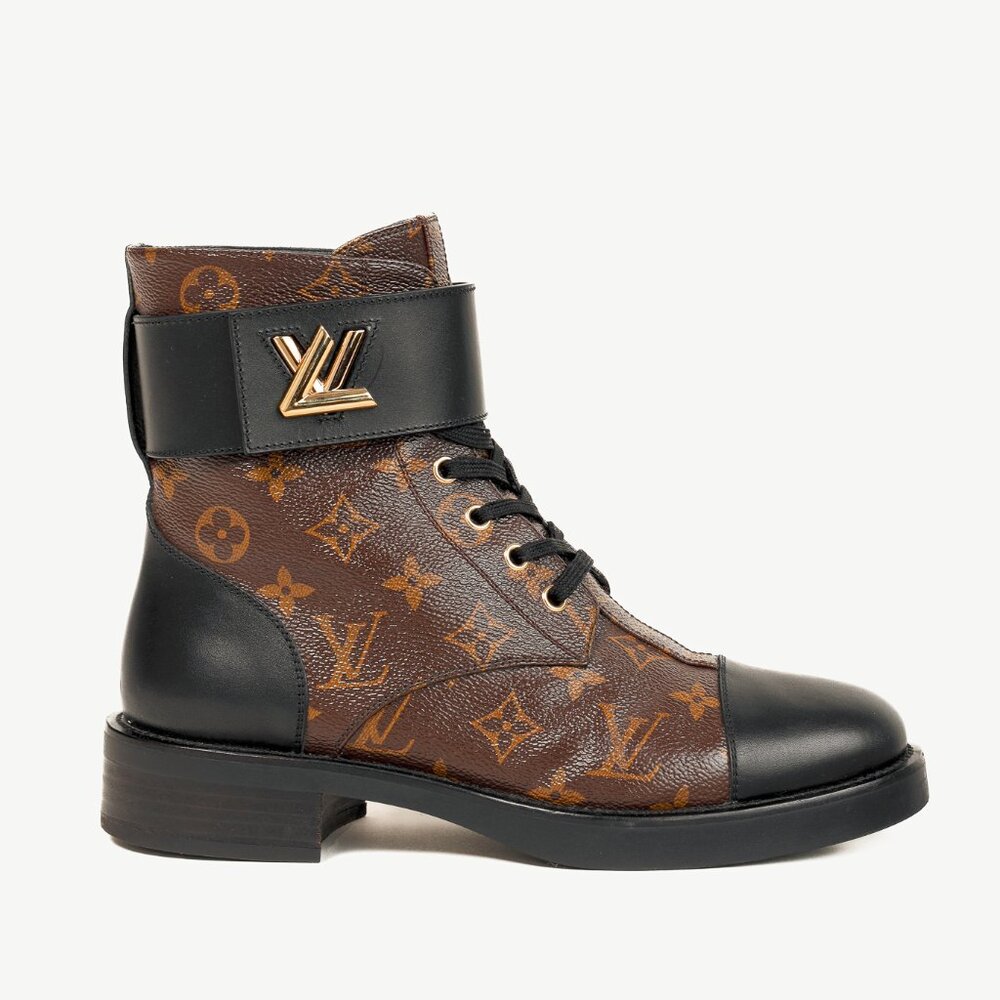 Louis Vuitton Wonderland Cacao Brown Monogram Leather Ranger Boots